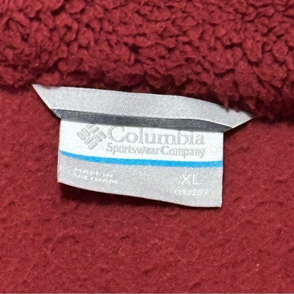 NWOT Columbia Women’s Red Cozy Camper Sherpa Fleece Jacket XL - Picture 3 of 6